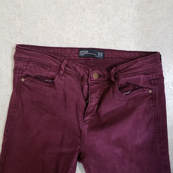 ZARA wine colored skinny jeans - Picture 3 of 5